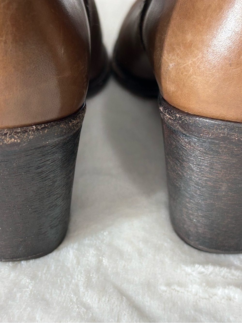 Carlos Santana Slinger Brown Leather Die Cut Western Heeled Boots Pullon Size 9 - Picture 11 of 16